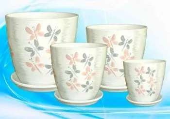 Горшок керамический Бутон Вальс 09 (4-й из набора) 21х21см, 6л; Россия