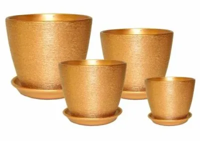 Горшок керамический Кассандра 347025 (4-й из набора), 18х16см, 3,5л; Россия фото в интернет-магазине Флоранж