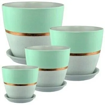 Горшок керамический Паталь эстет 593736 (2-й из набора), 15х15см, 2л; Россия