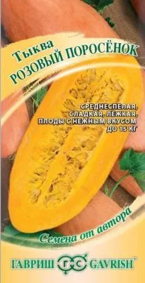 Тыква Розовый поросёнок (цветной пакет) 2г; Гавриш фото в интернет-магазине Флоранж