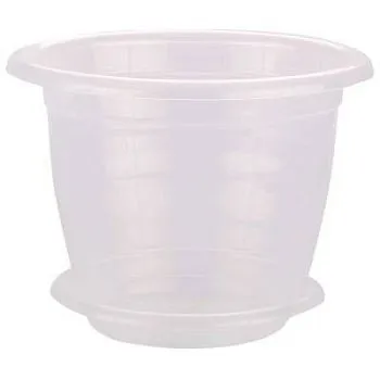 Горшок пластиковый для орхидей, прозрачный, 17х21,5см, 3,5л; Россия