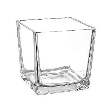Ваза стеклянная Квадратная, 14х14х14см; Россия