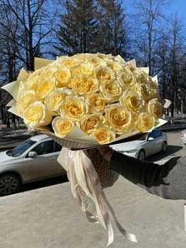 51 роза крем , состав 51 роза, цвет букета , подходит 