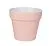 Горшок пластиковый Протея, розово-белый, 17,5х16см, 2,3л; Россия