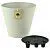 Горшок пластиковый Эко Конус, слоновая кость, 22,5х20см, 5,2л; Россия