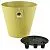 Горшок пластиковый Эко конус, горчичный, 22,5х20см, 5,2л; Россия