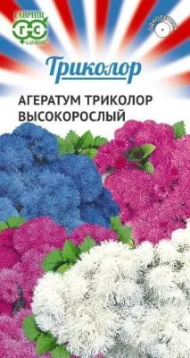 Агератум Триколор высокорослый смесь (цветной пакет) 0,15г; Гавриш фото в интернет-магазине Флоранж