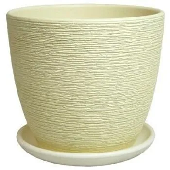 Горшок керамический  Крокус гнездо 21х19см, шампань,(4-й из набора), Россия