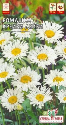 Ромашка Крейзи Дейзи (цветной пакет) 0,02,г; Семена Алтая фото в интернет-магазине Флоранж