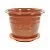 Горшок пластиковый Виола, коричневый, 11,5х13,5см, 1л; Россия