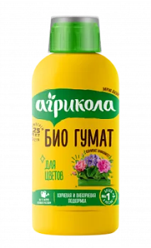 Удобрение ГУМАТЫ жидкие для цветов Агрикола, флакон, 250мл; Россия