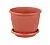 Горшок пластиковый Афина, коричневый,19,5х17,5см, 3л; Россия
