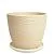 Горшок керамический  Крокус гнездо 21х19см, бежевый, (4-й из набора), Россия