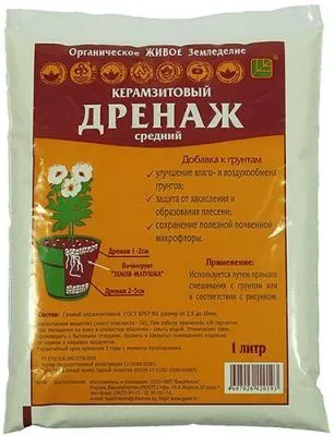 Дренаж средний керамзитовый, 1л; Россия фото в интернет-магазине Флоранж