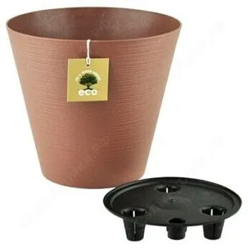 Горшок пластиковый Эко конус, гранит, 22,5х20см, 5,2л; Россия