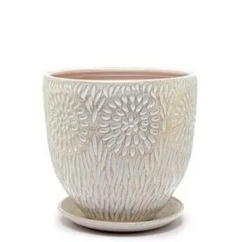 Горшок Астра бутон 1 20смх20см, 4л, бел/жемчуг/Сады Аурики
