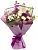 Букет Только ты , состав Хризантема кустовая Эустома Роза Гвоздика, цвет букета Сиреневый Фиолетовый, подходит Маме Мужчине