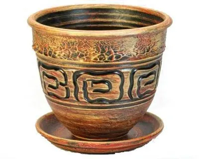 Горшок керамический Весна, вишневый, 25х20см, 8л; Россия фото в интернет-магазине Флоранж