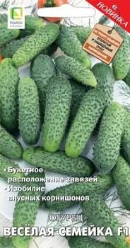 Огурец Веселая семейка F1 (цветной пакет) 12шт; Поиск