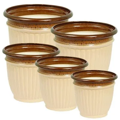 Горшок керамический Каштан (№1 из 5шт.), 26,6х23,7см, 7,5л; Россия фото в интернет-магазине Флоранж