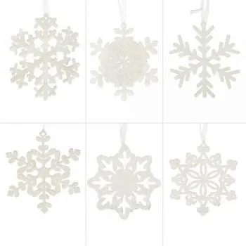 Елочное украшение "Снежинка" (пластик), 10см