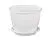 Горшок пластиковый Афина, белый, 17,5х15,5см, 2,2л; Россия