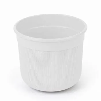 Горшок пластиковый Сканди с дренажной вставкой, белый, 22х22х19,5 см, 5 л; Россия