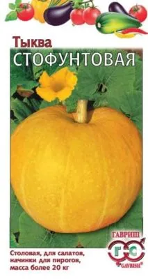 Тыква Стофунтовая (цветной пакет) 2г; Гавриш фото в интернет-магазине Флоранж