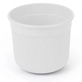 Горшок пластиковый Сканди с дренажной вставкой, белый, 27,5х27,5х24,5 см, 10 л; Россия