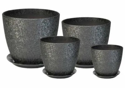 Горшок керамический Бутон винил 461981 (2-й из набора), 15х15см, 2л;  Россия фото в интернет-магазине Флоранж