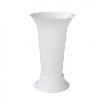 Вазон для цветов пластиковый под срезку, белый, 18,5х31см , 3л; Россия