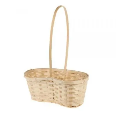 Корзина плетеная (бамбук), натуральная, 31х18х17х H12/42см фото в интернет-магазине Флоранж