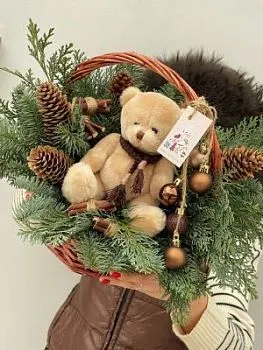 Новогодний подарок 2 фото вживую в руках, состав, цветовая гамма 