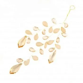 Вставка с кристаллами, Н33см, шампань