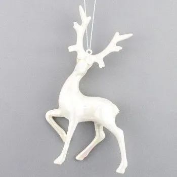 Украшение подвесное Олень (пластик), 17х10х3см, белый
