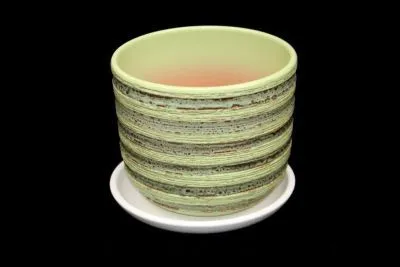 Горшок керамический  Бук кукушка, зеленый  (3-й из набора), Россия фото в интернет-магазине Флоранж