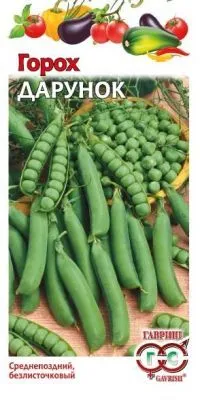 Горох Дарунок безлисточковый (цветной пакет) 10г; Гавриш фото в интернет-магазине Флоранж
