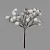 Набор веток с ягодами на вставках 5шт., H15см, белый