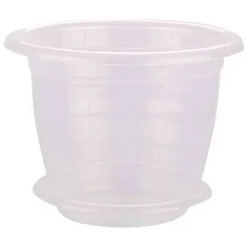Горшок пластиковый для орхидей, прозрачный, 17х21,5см, 3,5л; Россия
