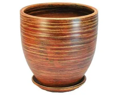Горшок керамический Эко, вишневый, 30х34см, 14л; Россия фото в интернет-магазине Флоранж