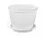 Горшок пластиковый Афина, белый,, 14х13см, 1,1л; Россия