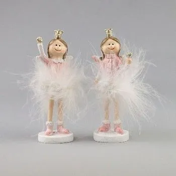 Сувенир Ангел, H11х4,5х3см, розовый