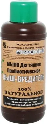 мыло дегтярное пробиотическое Кыш-Вредитель , 500мл; Башинком фото в интернет-магазине Флоранж
