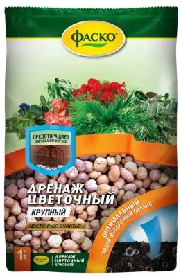 Дренаж крупный керамзитовый, 1л; Фаско фото в интернет-магазине Флоранж