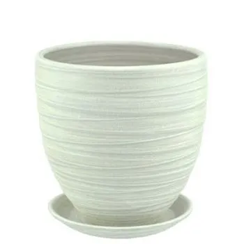 Горшок керамический Модерн бутон, капучино, 24х24см, 7,5л; Россия