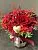 Букет Ритм сердца , состав Гидрангия Роза одноголовая Хризантема кустовая, цвет букета Красный, подходит Девушке Маме