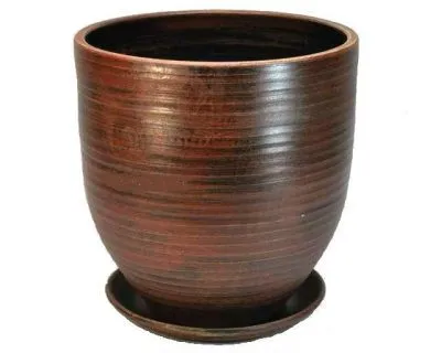 Горшок керамический Эко, шоколадный, 40х40см, 35л; Россия фото в интернет-магазине Флоранж