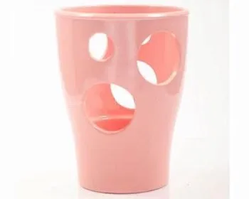 Кашпо керамическое Орхидея , коралловое, 14х17см, 1,5л; Россия