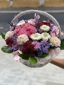 Прелестница , состав , цвет букета Фиолетовый, подходит 