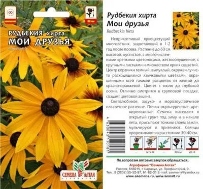 Рудбекия Мои Друзья (цветной пакет) 0,2г; Семена Алтая фото в интернет-магазине Флоранж